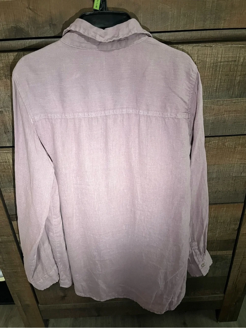 Sigred Olsen Women’s Linen Long-Sleeve Button-Up Shirt in Dusty Rose. - Picture 2 of 5